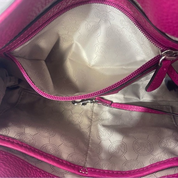 Michael Kors Fuchsia Leather Shoulder Bag - Picture 6 of 7